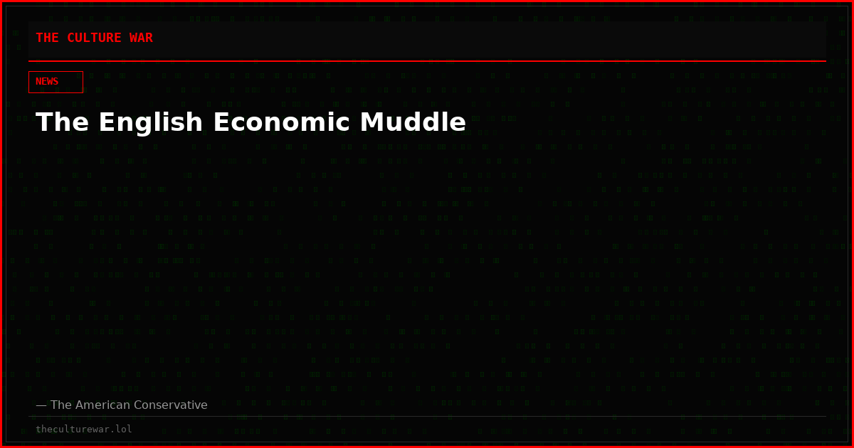 The English Economic Muddle