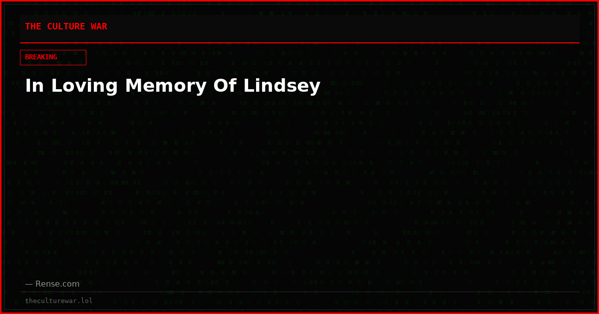 In Loving Memory Of Lindsey