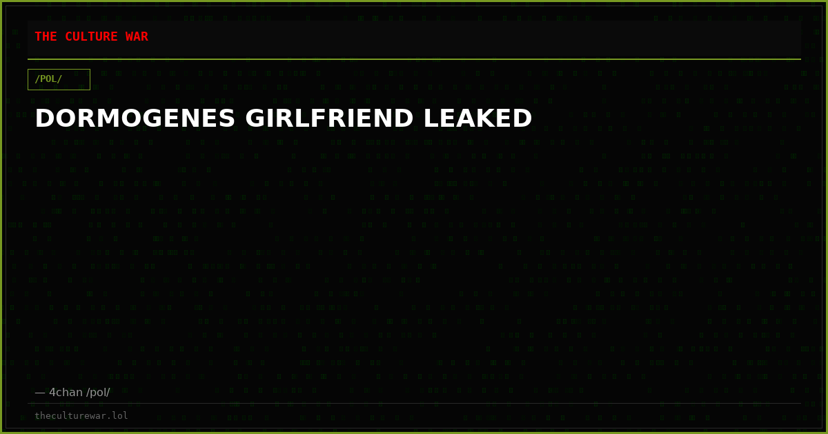 DORMOGENES GIRLFRIEND LEAKED