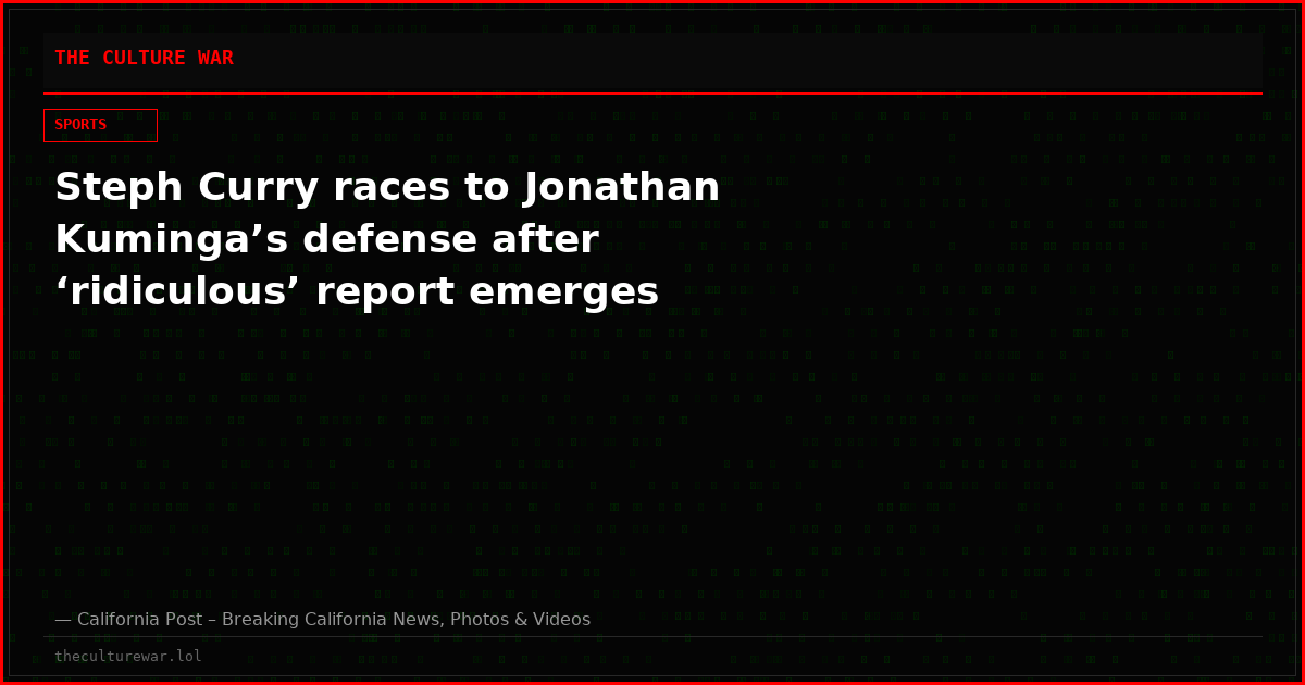 Steph Curry races to Jonathan Kuminga’s defense after ‘ridiculous’ report emerges