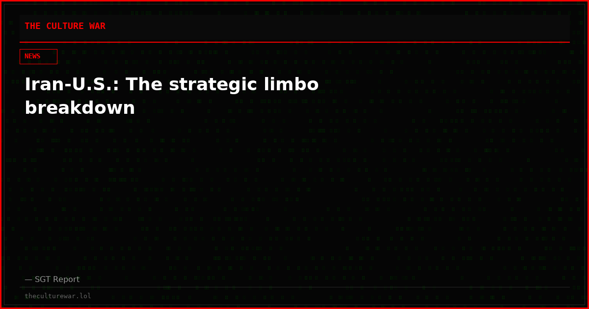 Iran-U.S.: The strategic limbo breakdown