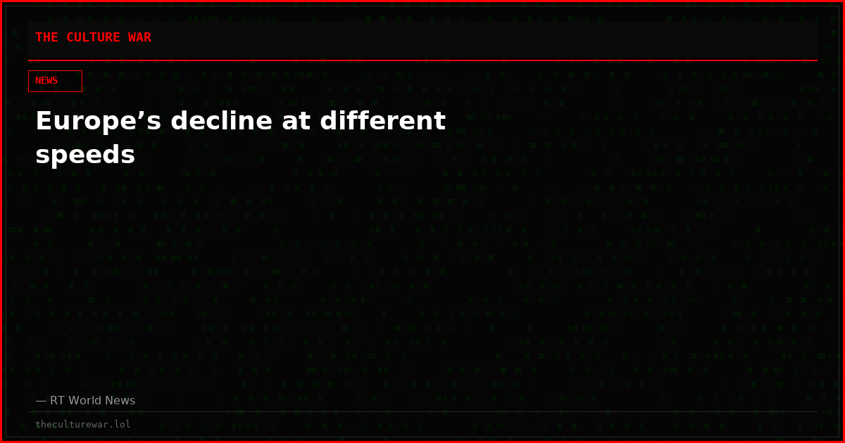 Europe’s decline at different speeds