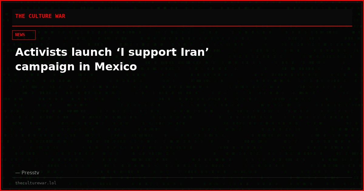 Activists launch ‘I support Iran’ campaign in Mexico