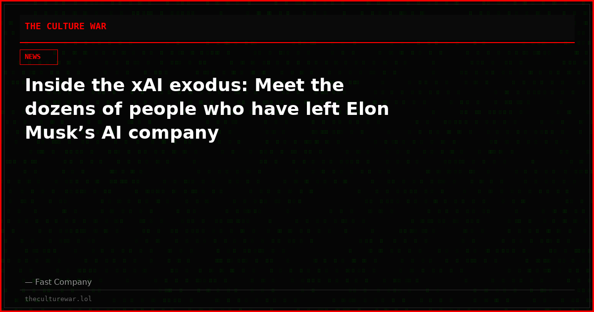 Inside the xAI exodus: Meet the dozens of people who have left Elon Musk’s AI company