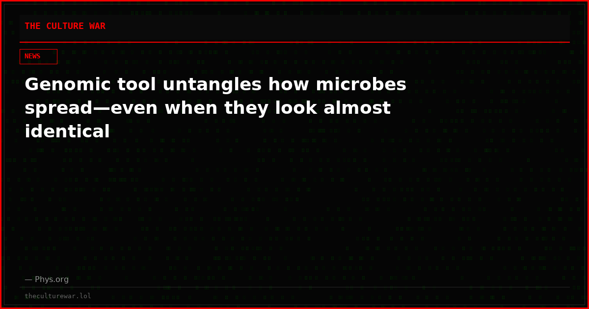 Genomic tool untangles how microbes spread—even when they look almost identical