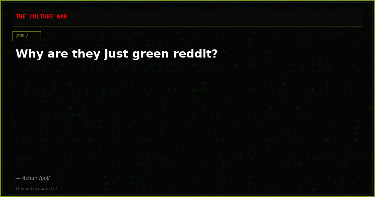 Why are they just green reddit?