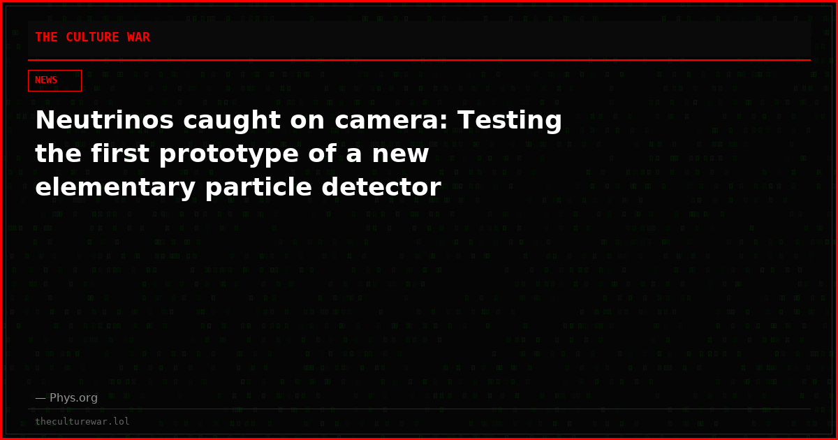 Neutrinos caught on camera: Testing the first prototype of a new elementary particle detector