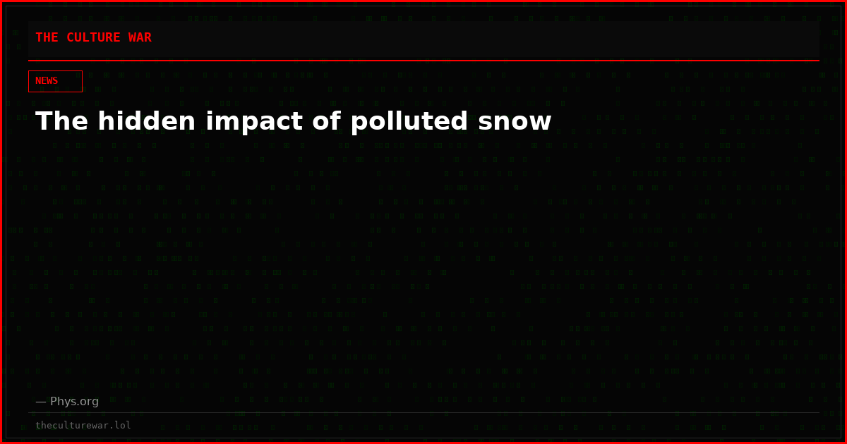 The hidden impact of polluted snow