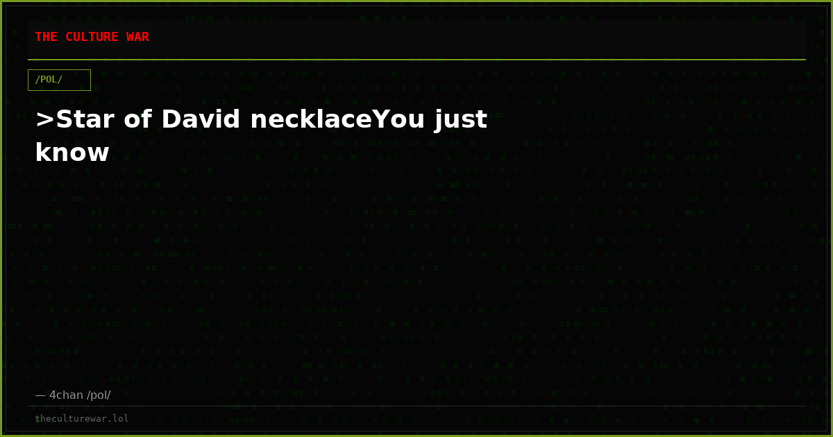 >Star of David necklaceYou just know