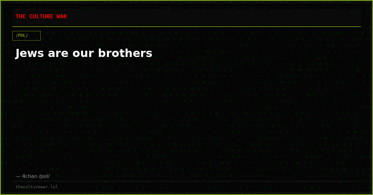 Jews are our brothers