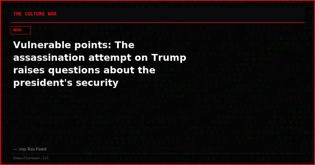 Vulnerable points: The assassination attempt on Trump raises questions about the president's security