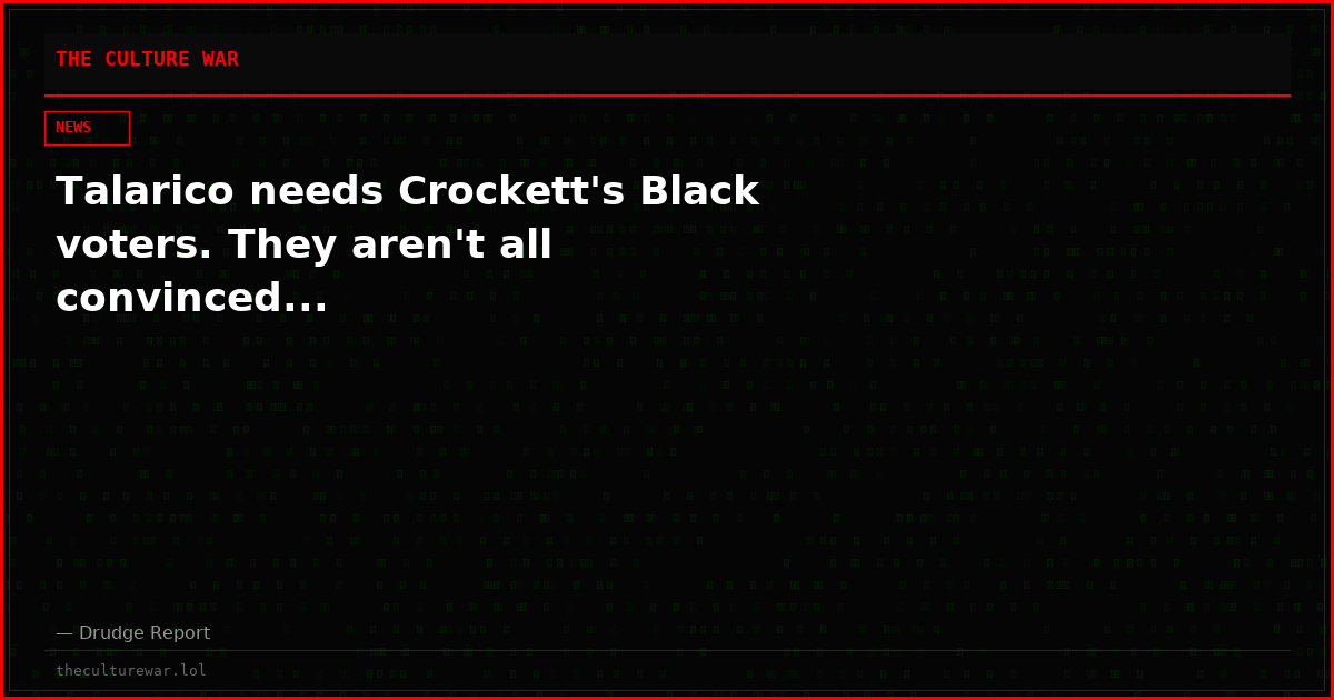 Talarico needs Crockett's Black voters. They aren't all convinced...
