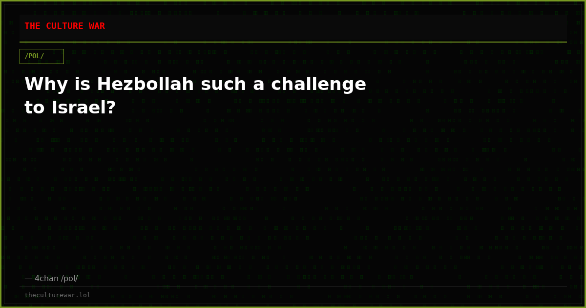 Why is Hezbollah such a challenge to Israel?