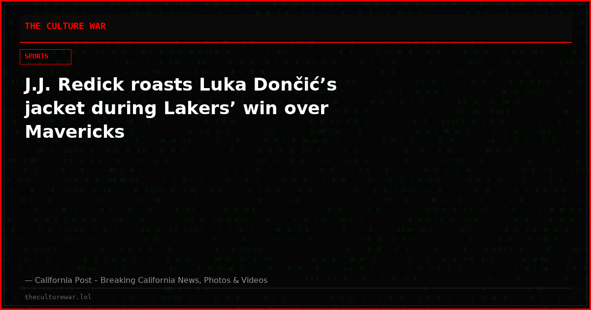 J.J. Redick roasts Luka Dončić’s jacket during Lakers’ win over Mavericks
