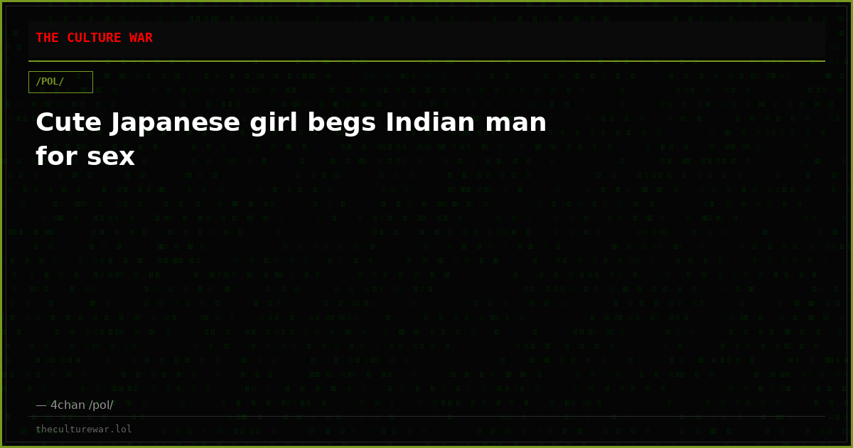 Cute Japanese girl begs Indian man for sex
