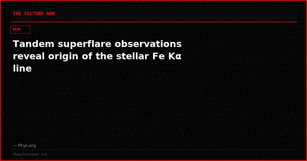 Tandem superflare observations reveal origin of the stellar Fe Kα line