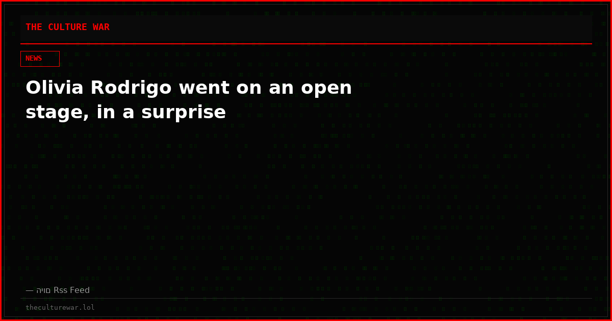 Olivia Rodrigo went on an open stage, in a surprise