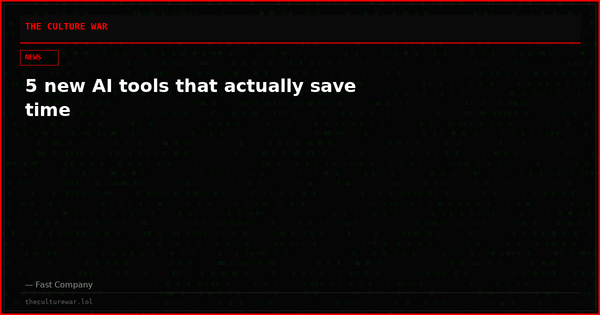 5 new AI tools that actually save time