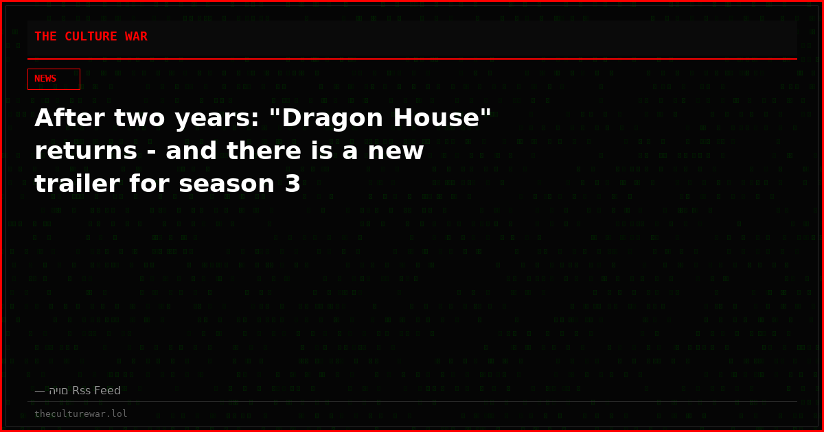 After two years: "Dragon House" returns - and there is a new trailer for season 3