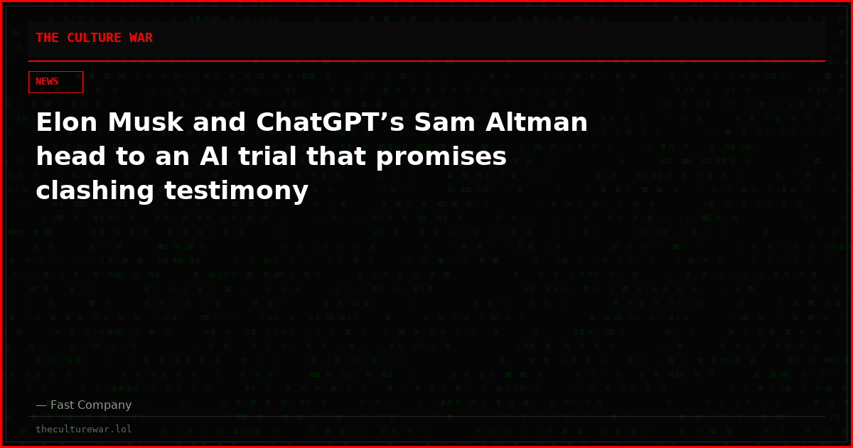 Elon Musk and ChatGPT’s Sam Altman head to an AI trial that promises clashing testimony