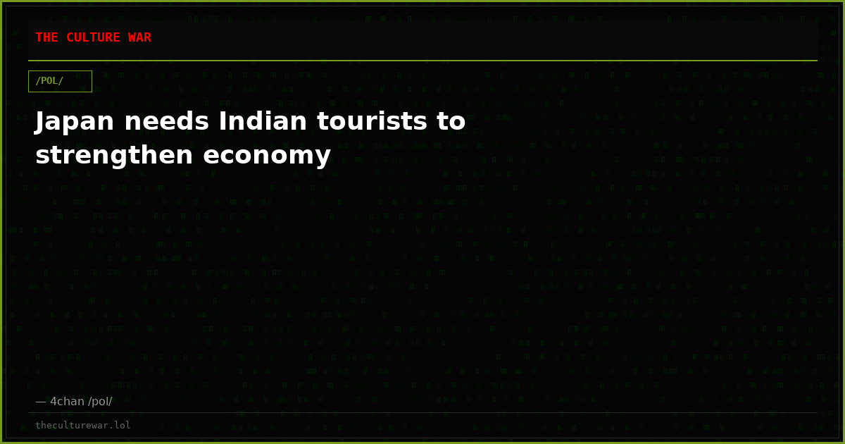 Japan needs Indian tourists to strengthen economy
