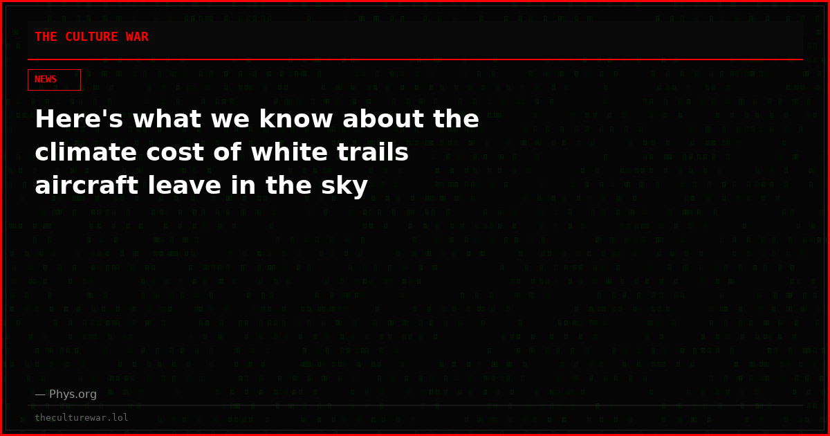 Here's what we know about the climate cost of white trails aircraft leave in the sky
