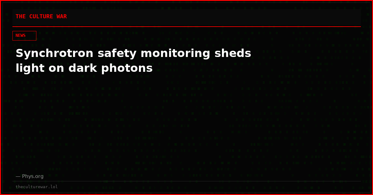 Synchrotron safety monitoring sheds light on dark photons