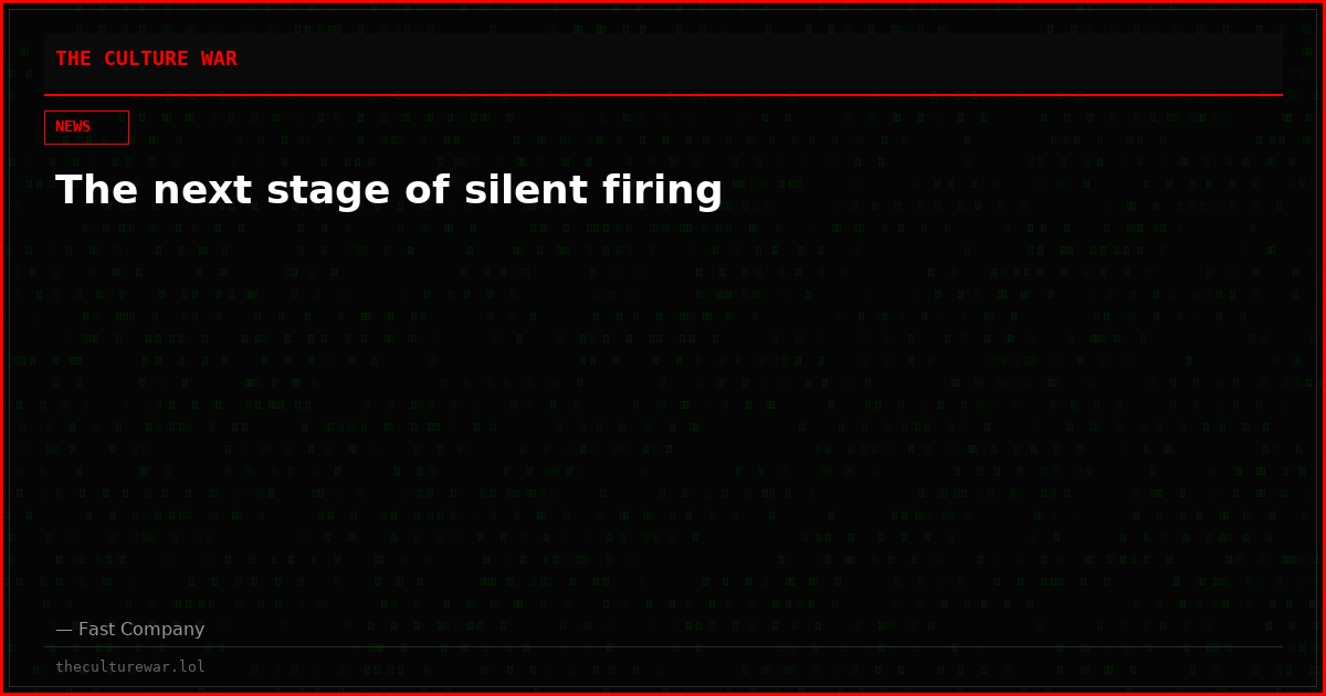 The next stage of silent firing