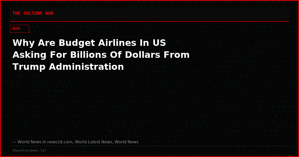 Why Are Budget Airlines In US Asking For Billions Of Dollars From Trump Administration