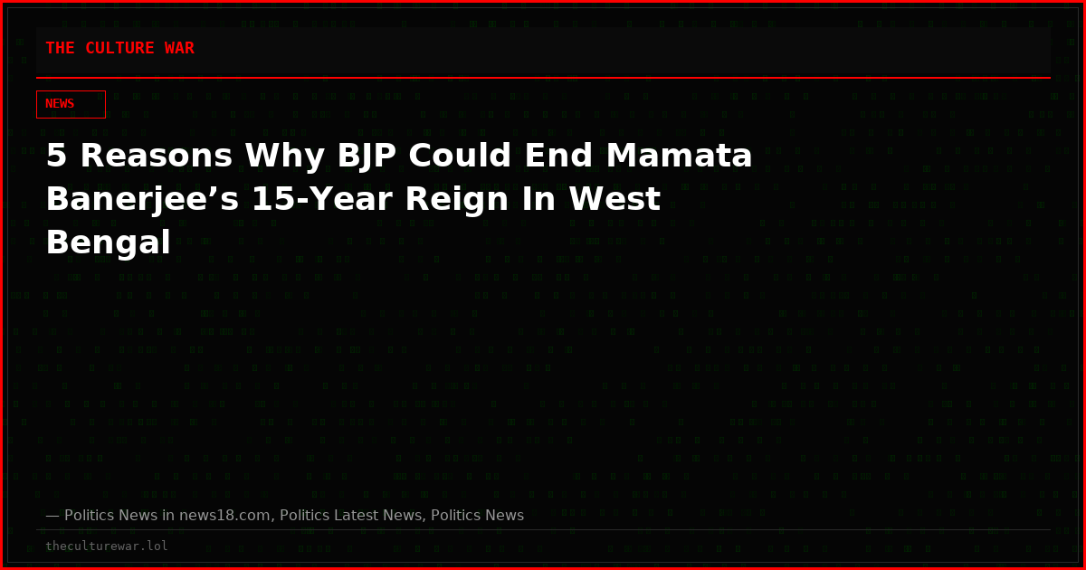 5 Reasons Why BJP Could End Mamata Banerjee’s 15-Year Reign In West Bengal