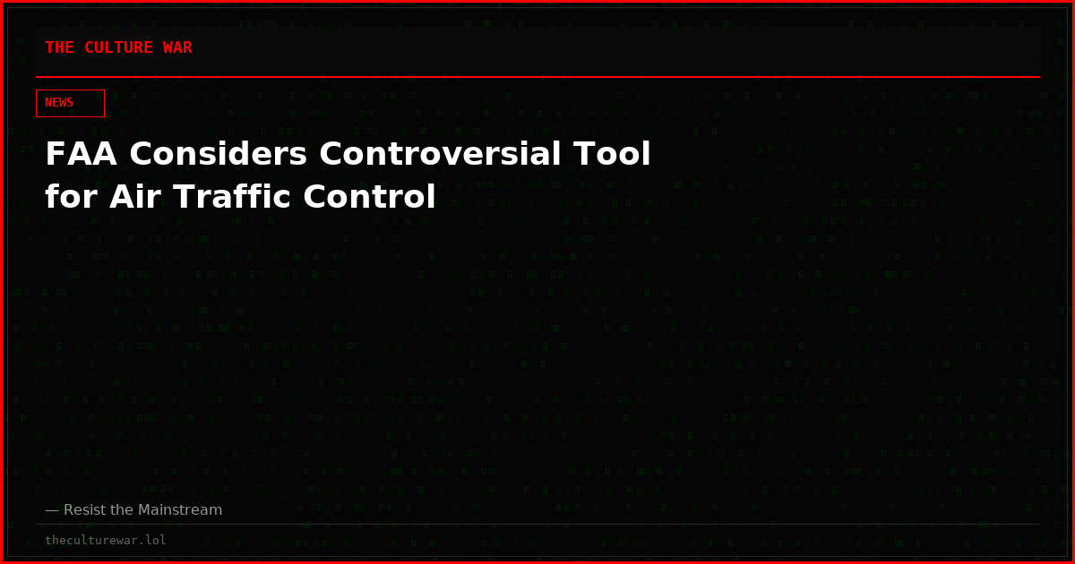 FAA Considers Controversial Tool for Air Traffic Control