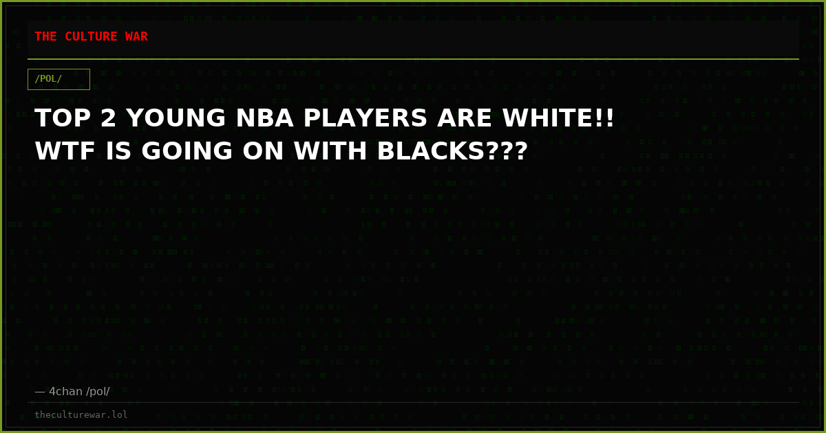 TOP 2 YOUNG NBA PLAYERS ARE WHITE!! WTF IS GOING ON WITH BLACKS???