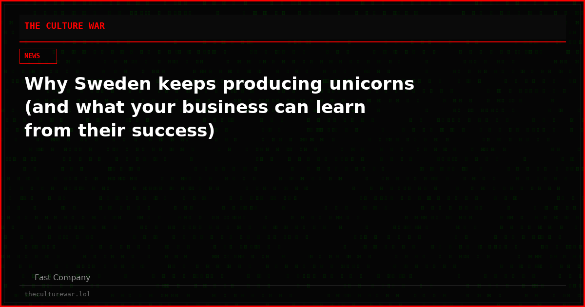 Why Sweden keeps producing unicorns (and what your business can learn from their success)
