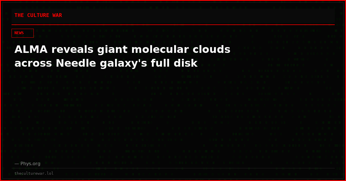 ALMA reveals giant molecular clouds across Needle galaxy's full disk