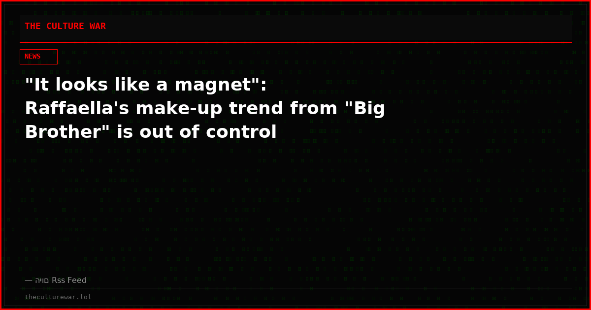 "It looks like a magnet": Raffaella's make-up trend from "Big Brother" is out of control