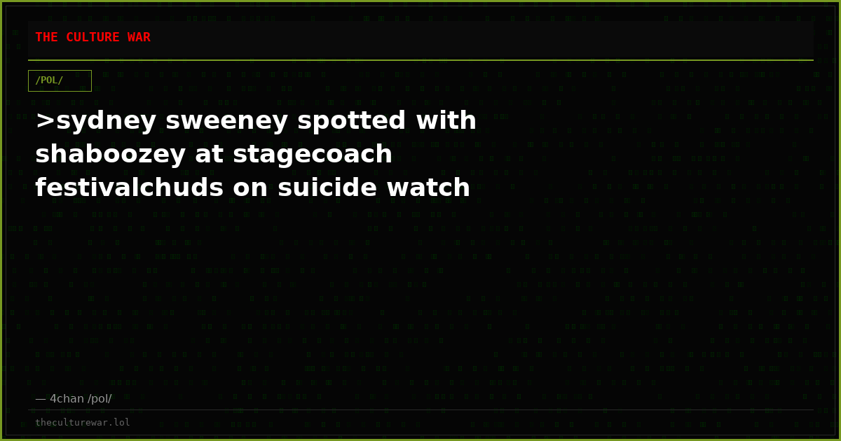 >sydney sweeney spotted with shaboozey at stagecoach festivalchuds on suicide watch