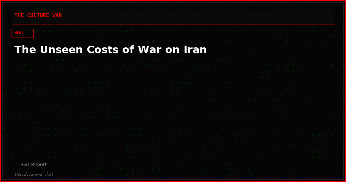 The Unseen Costs of War on Iran