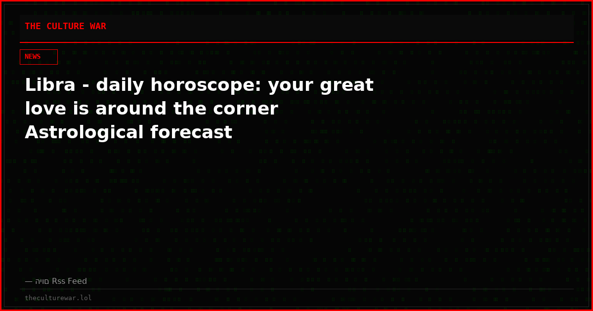 Libra - daily horoscope: your great love is around the corner Astrological forecast