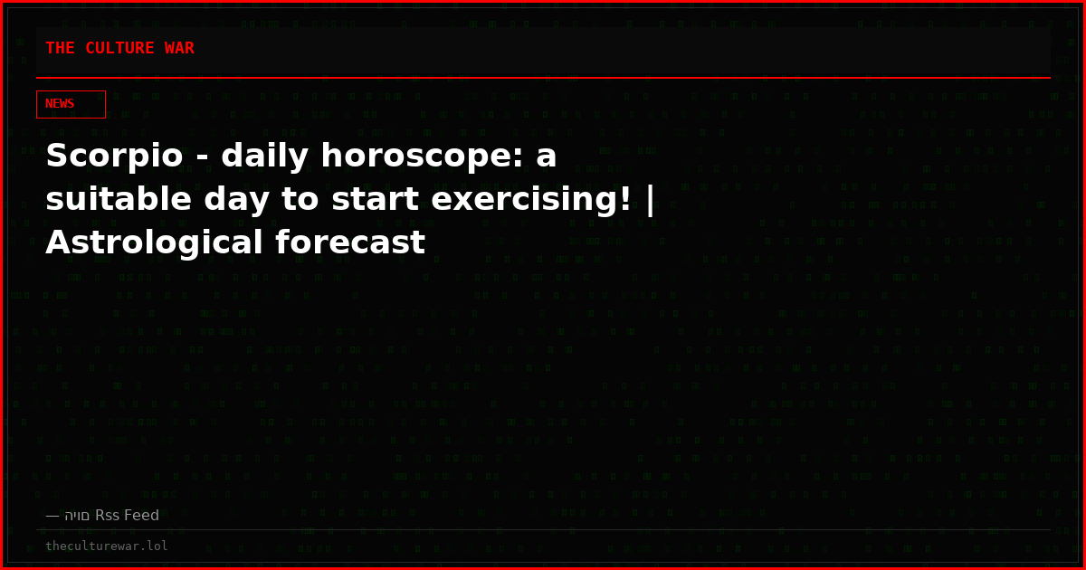 Scorpio - daily horoscope: a suitable day to start exercising! | Astrological forecast