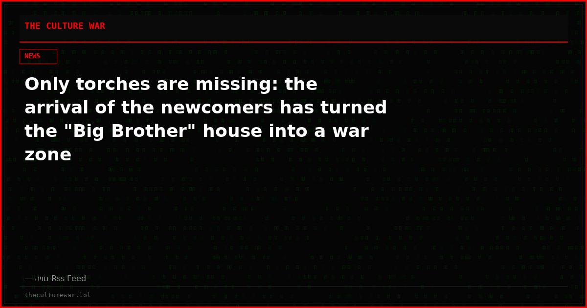 Only torches are missing: the arrival of the newcomers has turned the "Big Brother" house into a war zone