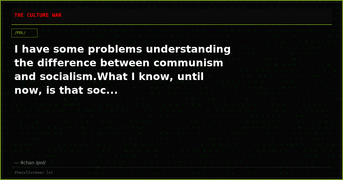 I have some problems understanding the difference between communism and socialism.What I know, until now, is that soc...