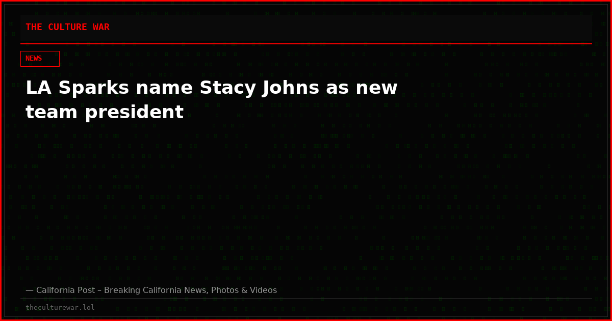 LA Sparks name Stacy Johns as new team president
