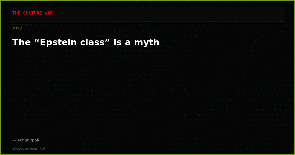 The “Epstein class” is a myth