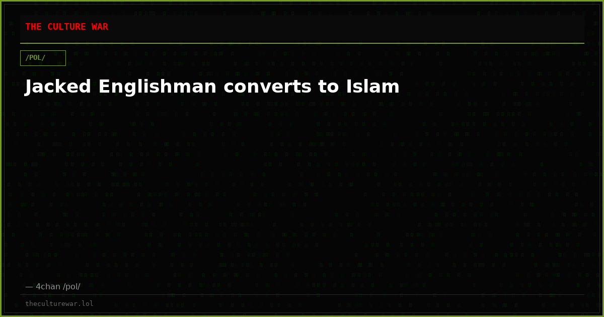 Jacked Englishman converts to Islam