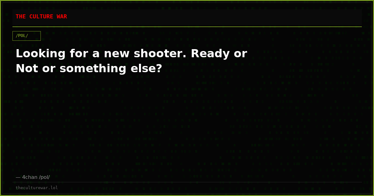 Looking for a new shooter. Ready or Not or something else?