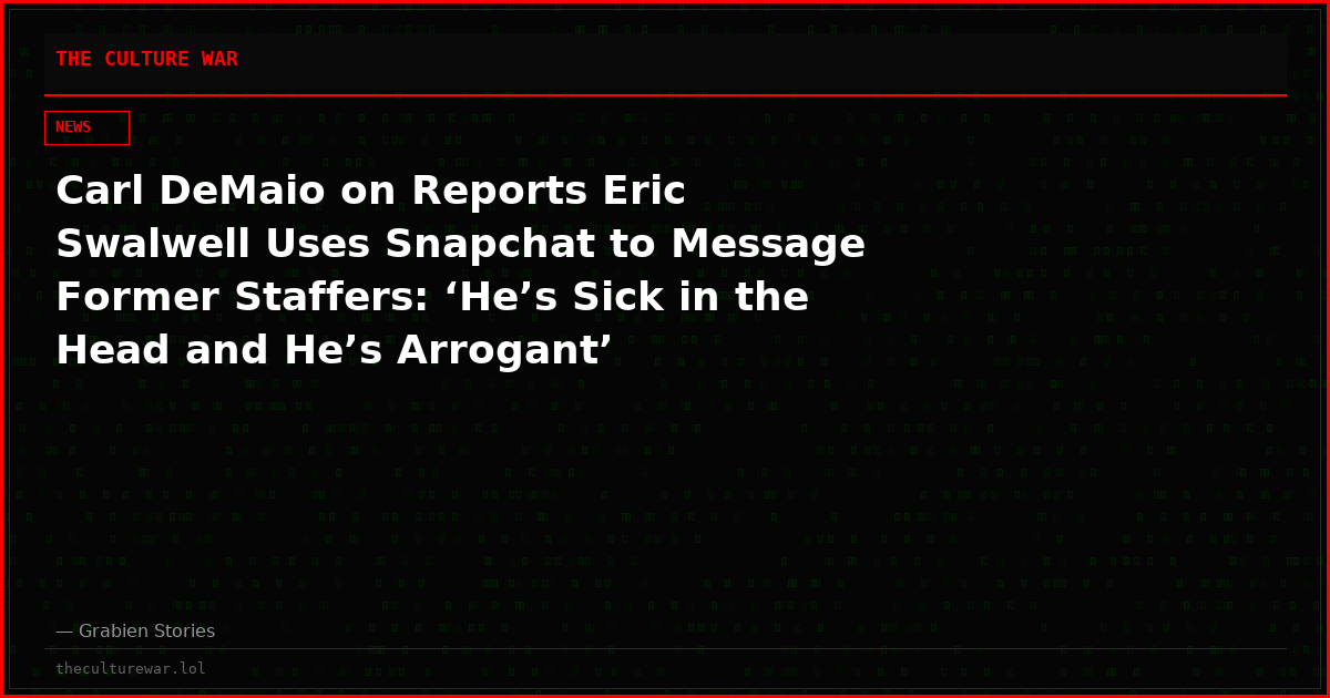 Carl DeMaio on Reports Eric Swalwell Uses Snapchat to Message Former Staffers: ‘He’s Sick in the Head and He’s Arrogant’