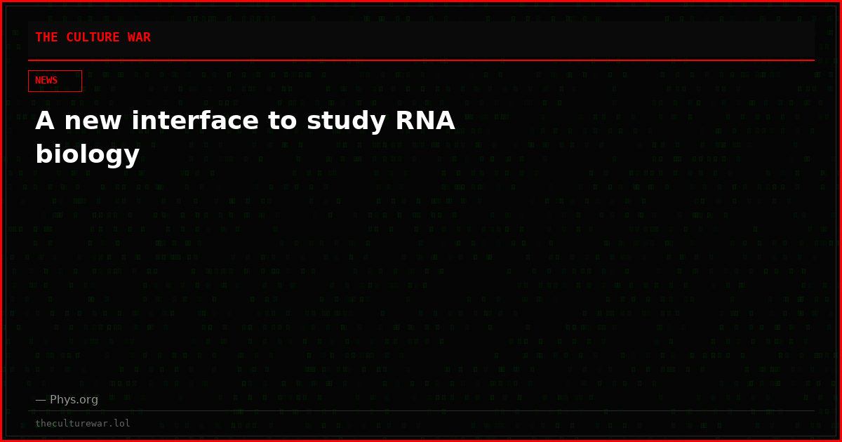 A new interface to study RNA biology