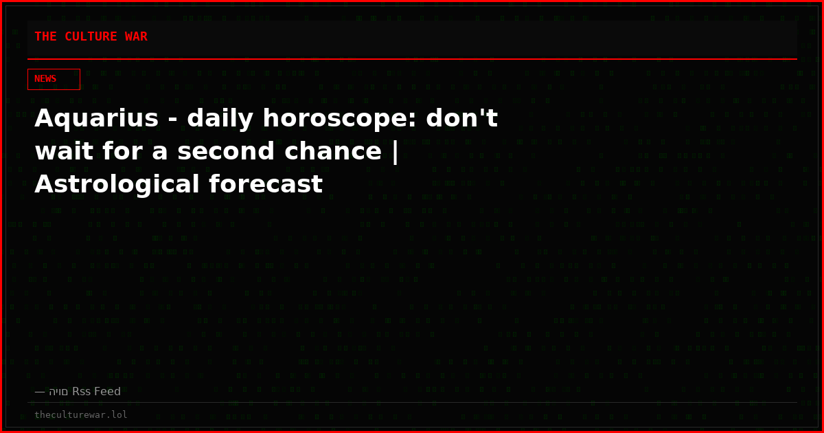 Aquarius - daily horoscope: don't wait for a second chance | Astrological forecast