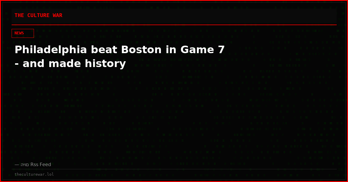 Philadelphia beat Boston in Game 7 - and made history