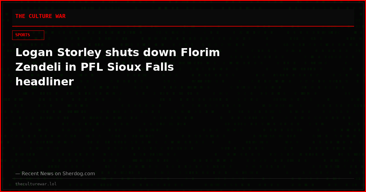 Logan Storley shuts down Florim Zendeli in PFL Sioux Falls headliner